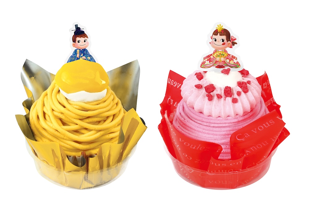 左から「マロンモンブラン」（発売中）、「栃木県産とちあいか苺のモンブラン」いずれも税込み577円