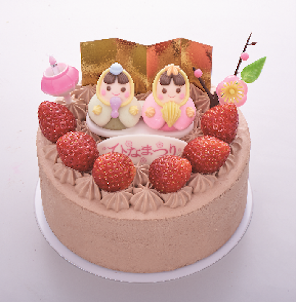 2月15日〜3月3日に販売される「桃の節句 卵と小麦粉を使用していないチョコデコレーション」税込み3,564円