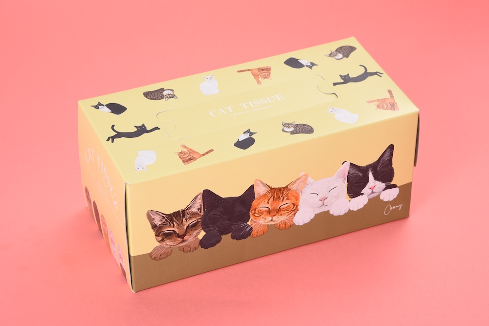 「Coonyねこティッシュ　220組」税込み368円