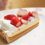 試食用の「イチゴとカスタードプリンのタルト」イメージ