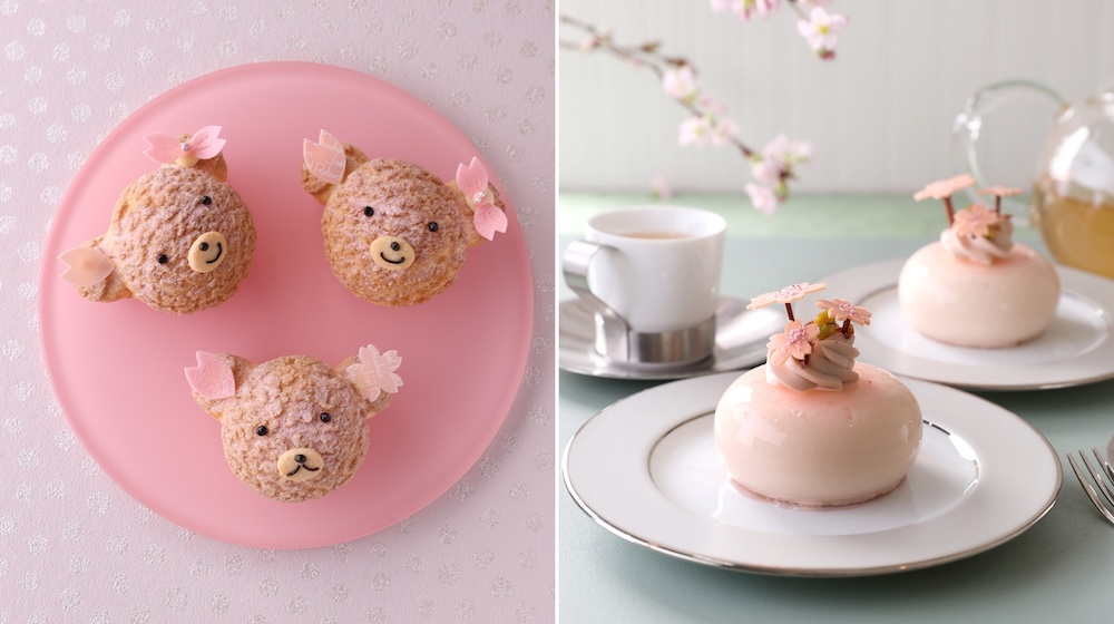左から「クマさんシューさくら」、「さくら ～桜香るムース～」
