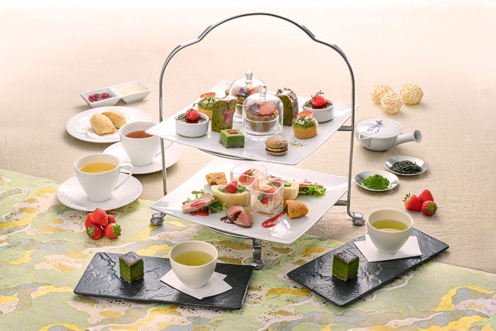 「ポム・ダダン アフタヌーンティー ”日本茶の香りと苺の彩”」イメージ