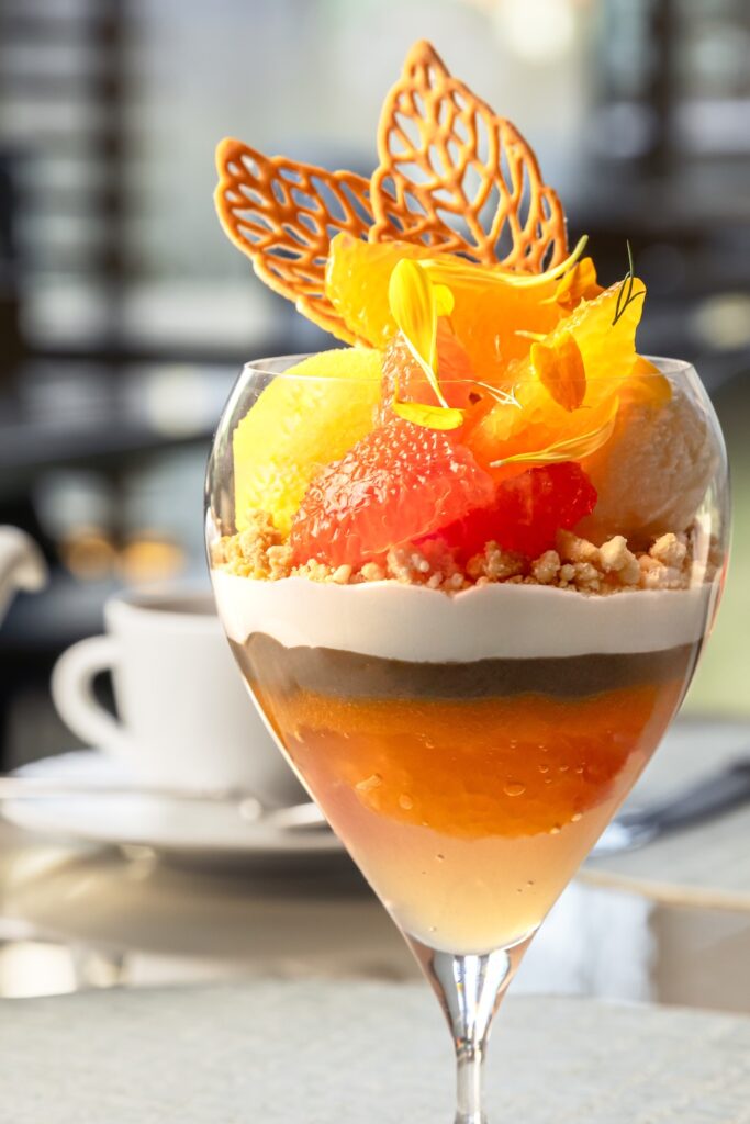 「デコポンとピンクグレープフルーツのパフェ」イメージ