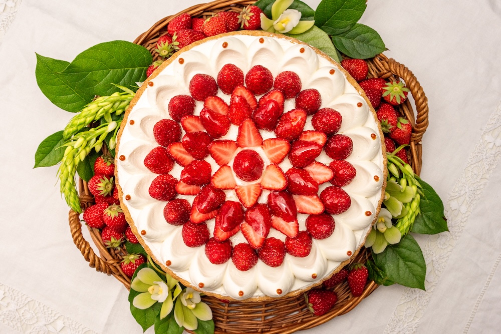 「イチゴとカスタードプリンのタルト」イメージ