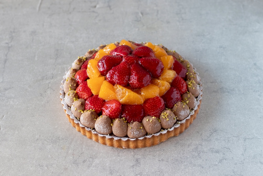 「あまおうとデコポンのタルト」ピース・税込み980円