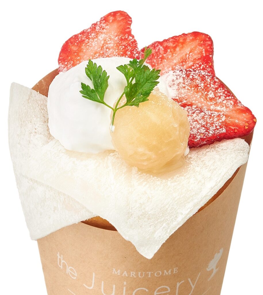 「いちご大福クレープ（あまおう使用）」イメージ