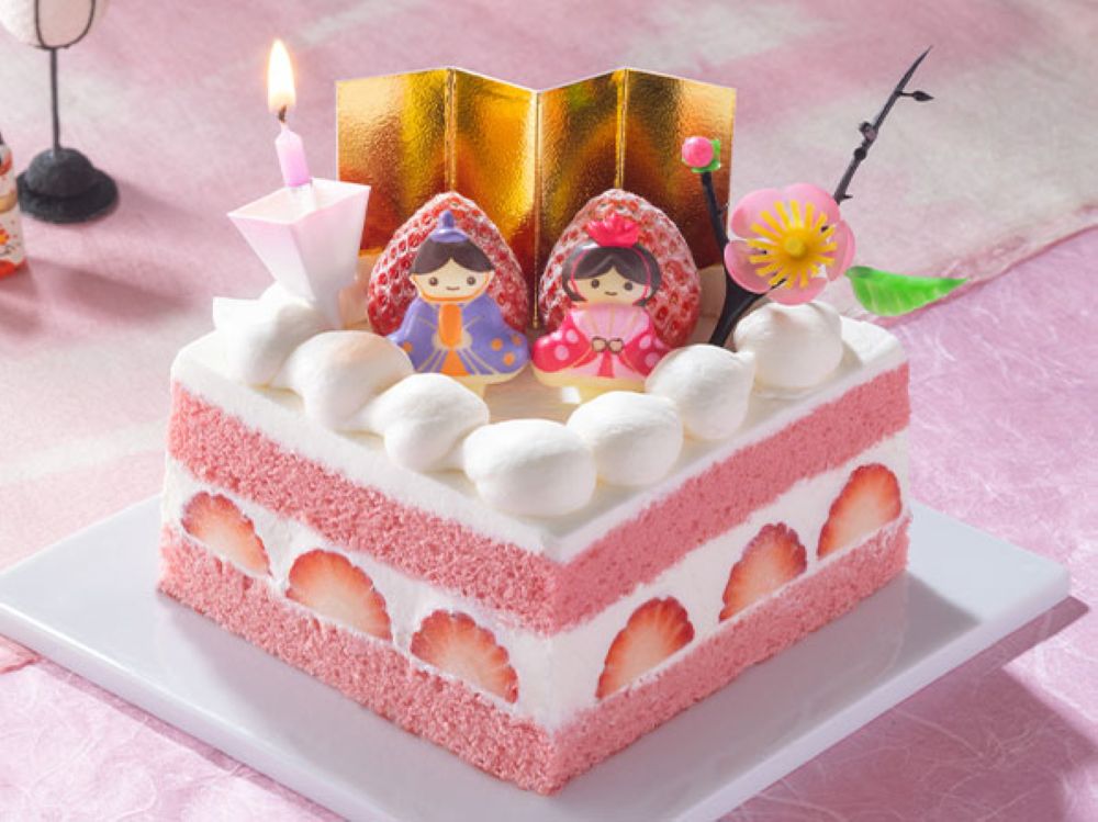 「ひなまつり 苺のデコレーションケーキ」2～3名用サイズ・税込み2,905円