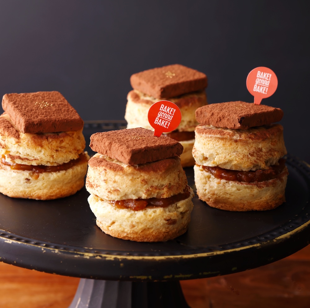 「マカダミアナッツのスコーンサンド　生チョコ&いちじくジャム」税込み490円