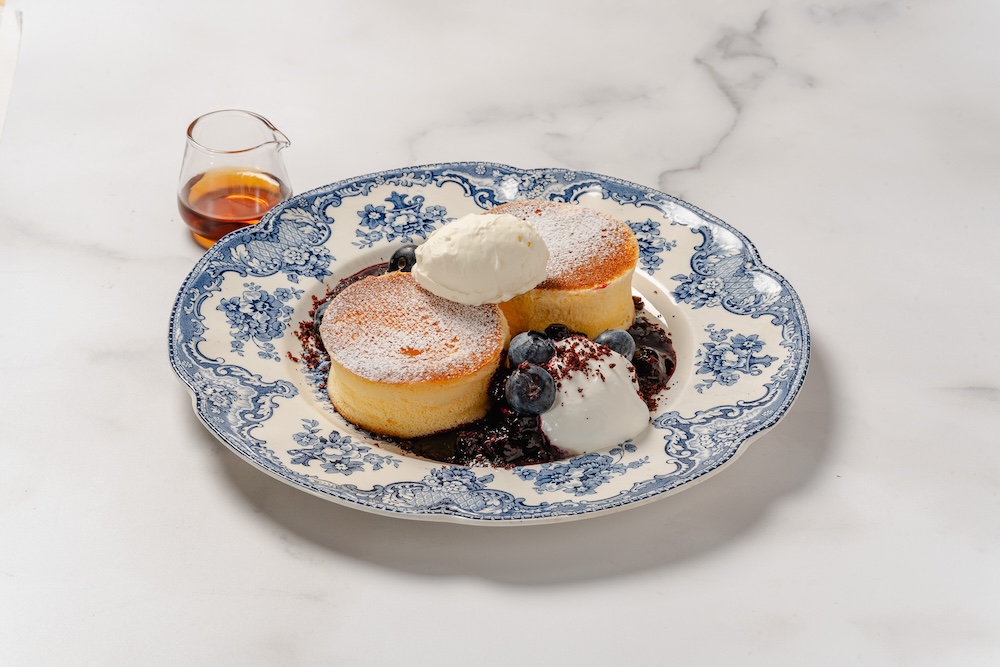 「フレッシュブルーベリー＆コンフィチュールパンケーキ」税込み1,280円