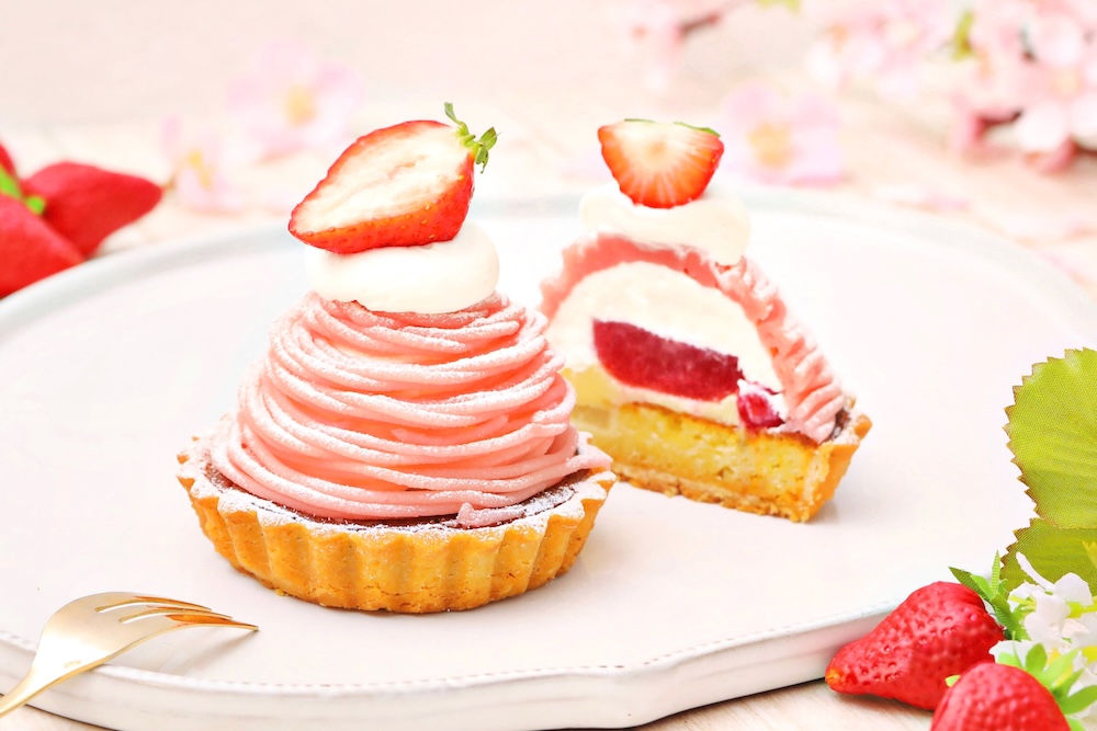 「苺とさくらのモンブラン」イメージ