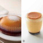 左から「モロゾフ」の「プリンのたまご」1,620円、催事限定「プリンとチーズケーキ」486円