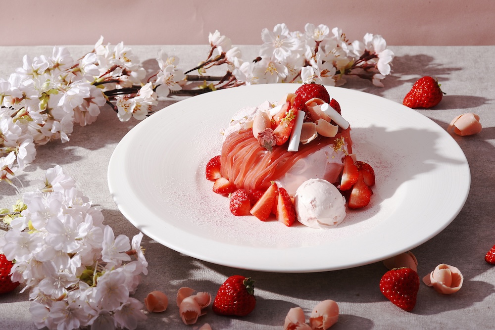 「いちご＆桜モンブランパンケーキ」イメージ