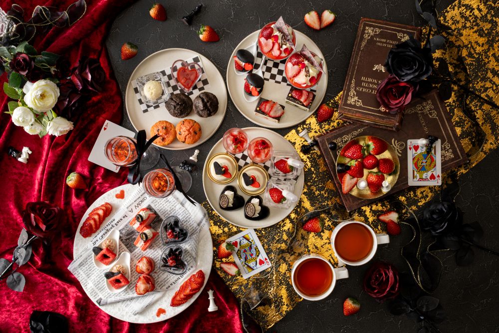 「あまりん苺アフタヌーンティーセット ～ハートの女王のティーパーティー」イメージ