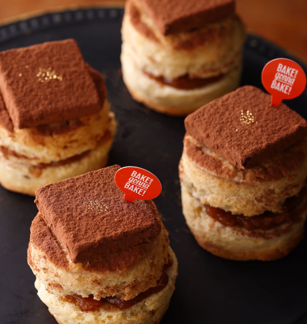 「マカダミアナッツのスコーンサンド　生チョコ&いちじくジャム」税込み490円