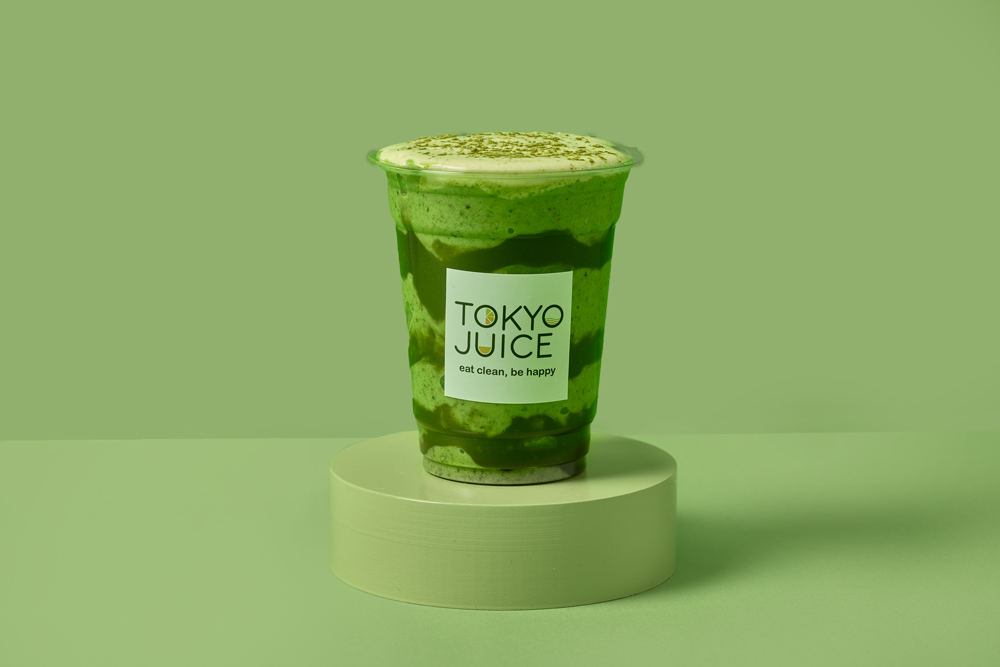 「トーキョージュース」の「Matcha blossom smoothie」テイクアウト・税込み1,290円、イートイン・税込み1,320円