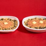 3月31日より発売される「大盛　明太子スパゲティ」税込み598円（右が増量品）