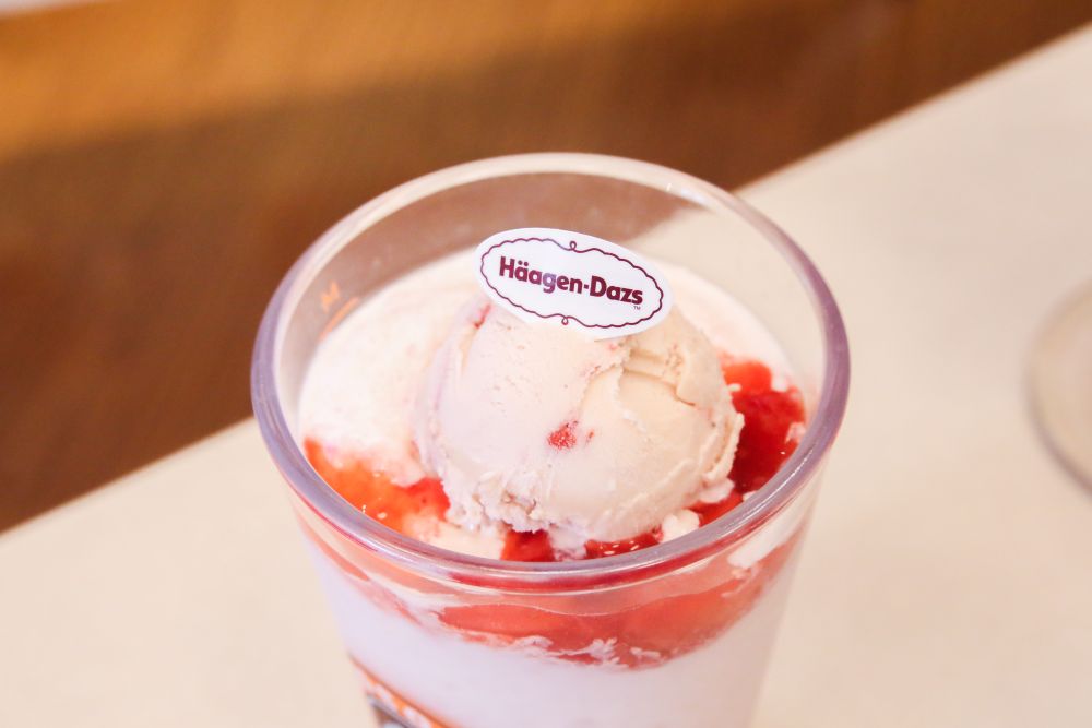 「ICHIGO ミルクスムージー with ハーゲンダッツ」Mサイズ・税込み720円