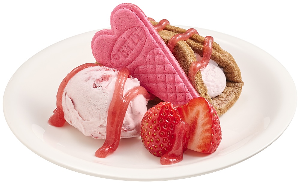 「フレッシュ苺＆苺のココアオムレット 苺アイス添え」イメージ