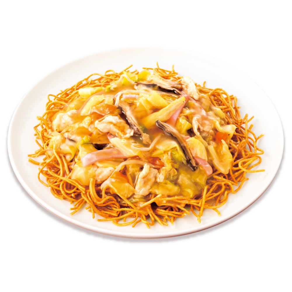 「三杯酢が決め手 あんかけかた焼そば」税込み680円