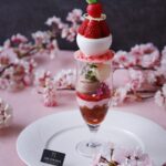 「いちごとりんごのお花見パフェ」イメージ