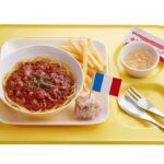 「キッズミートスパゲティプレート」おもちゃ付き・税込み625円