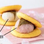 「菓心 小望月」の阪神梅田本店限定・各日20個限定「さくら餅どら(ピンク こしあん、白 粒あん)」各・297円