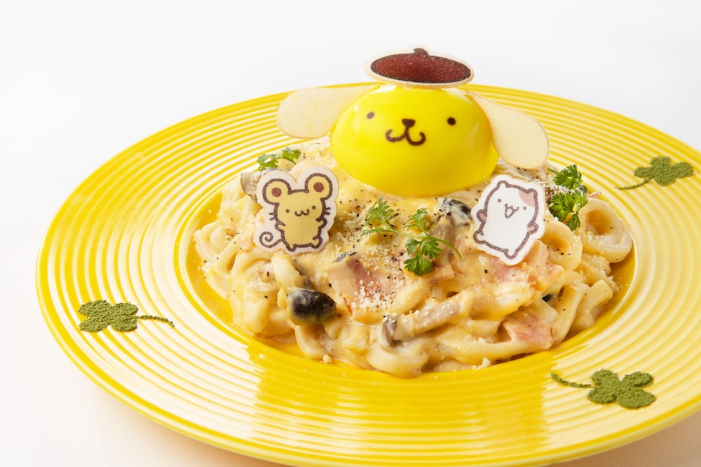「ポムポムプリンのカルボナーラうどん」税込み1,950円(C)'26 SANRIO CO., LTD. APPR. NO. L665445