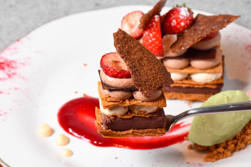 「苺とチョコレートのミルフィーユ」イメージ