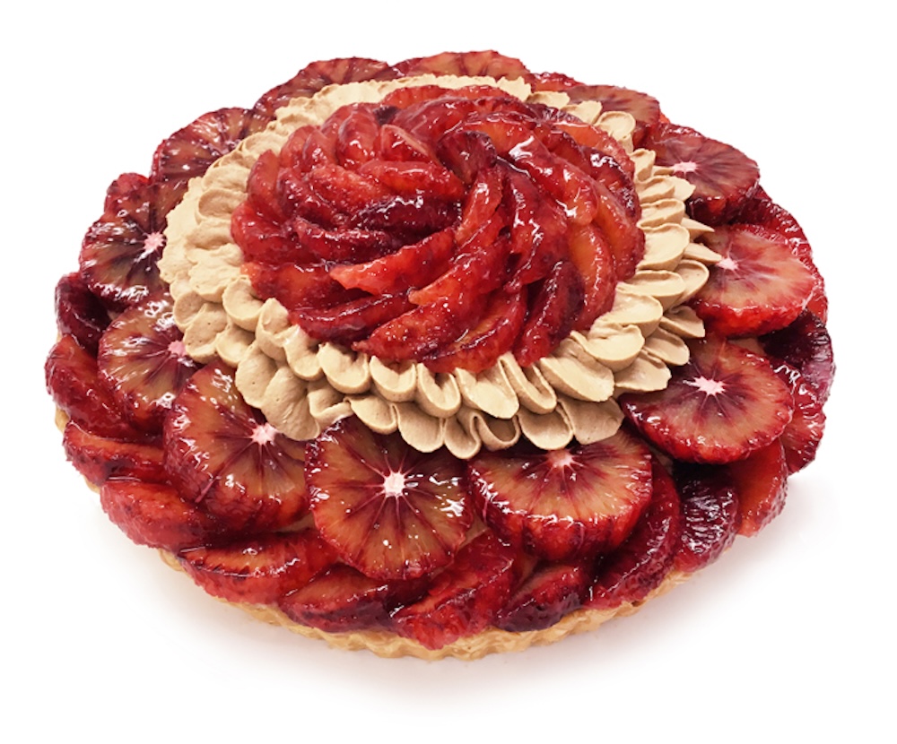 「愛媛県 宇和島市 YAMAUCHI FARM産『ブラッドオレンジ』とキャラメルチョコクリームのケーキ」1ピース・税込み1,200円