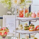 「ザ ストリングス 博多」にて販売される「初夏のいちごと抹茶アフタヌーンティー」イメージ