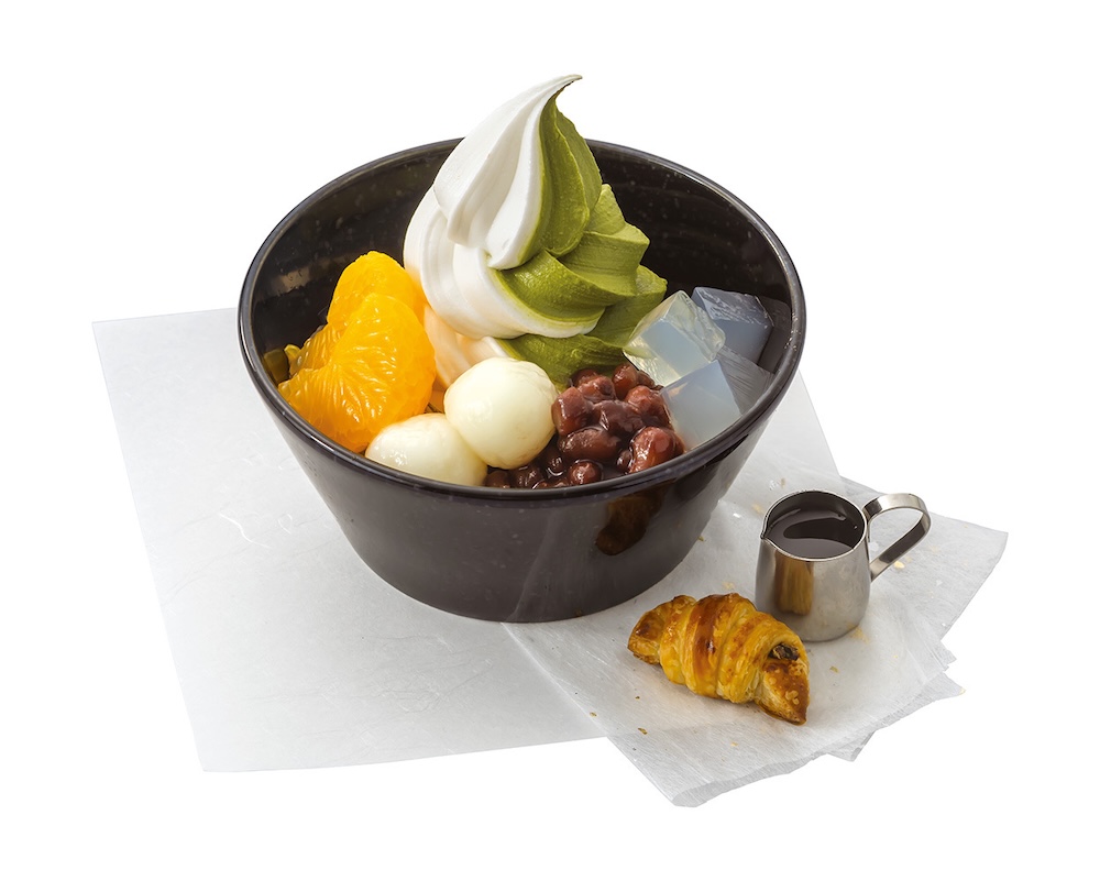 「クリームあんみつ〜塩昆布のミニミニクロワッサン添え〜」税込み690円