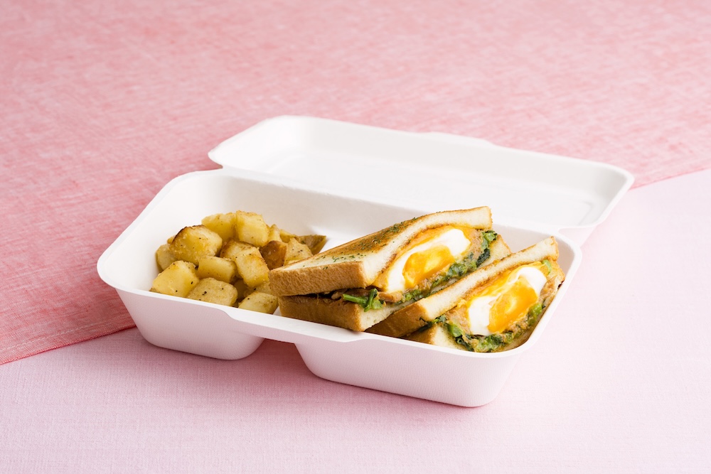 「カルアポークと菜の花のホットサンド」テイクアウト・税込み1,814円