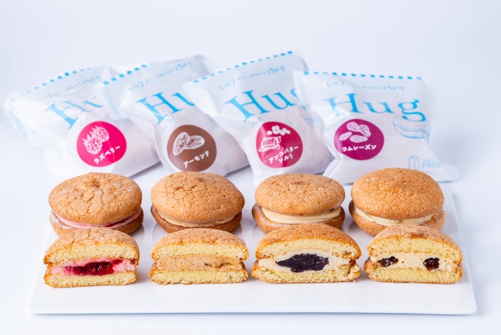 「Hug（北海道バターパフケーキサンド）4種」税込み520円