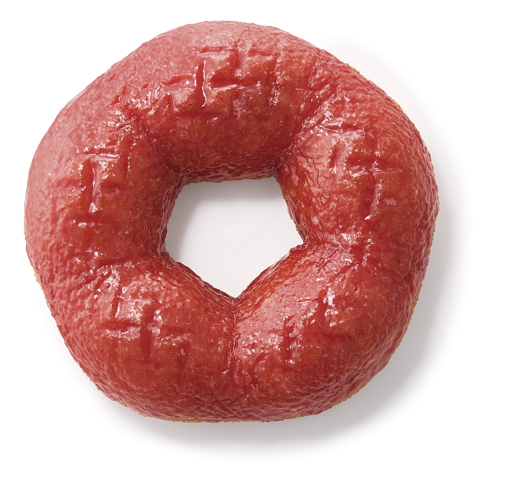 「桜もちっとドーナツ 春かおるいちご風」テイクアウト・税込み205円、イートイン・税込み209円