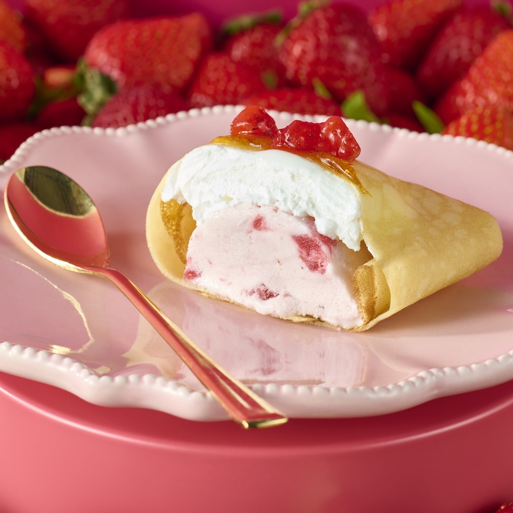 「フレッシュ苺のクレープブリュレ包み」イメージ