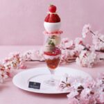 「いちごとりんごのお花見パフェ」イメージ
