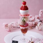 「いちごとりんごのお花見パフェ」イメージ