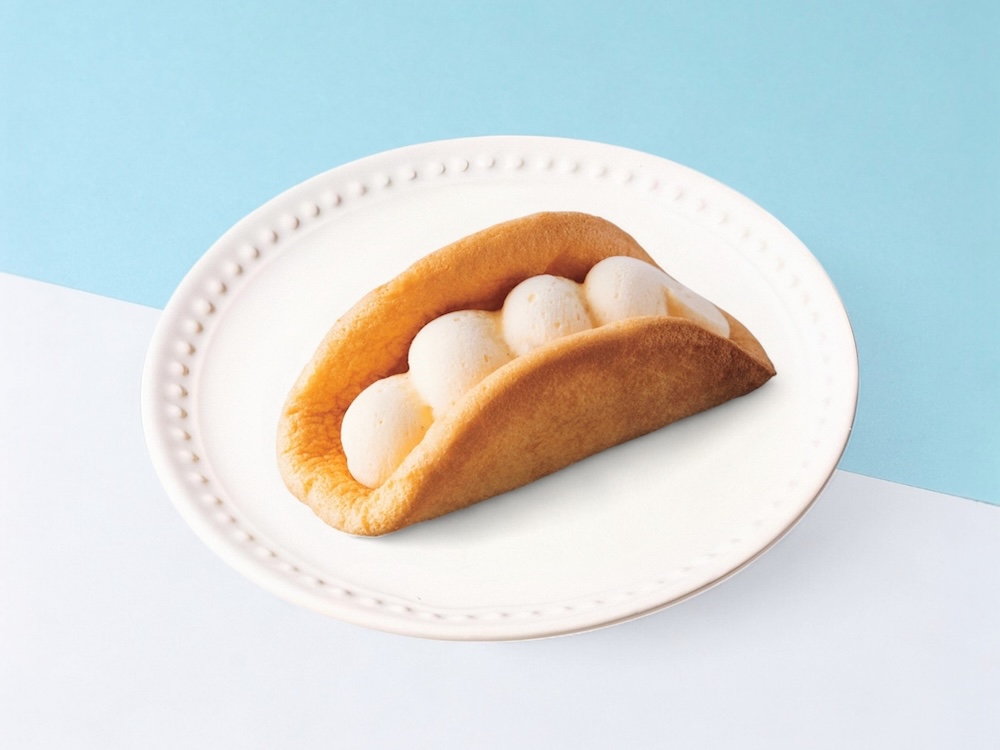 3月30日より新登場する「ランメイシャスイーツファクトリー」の「オムレット」税込み360円