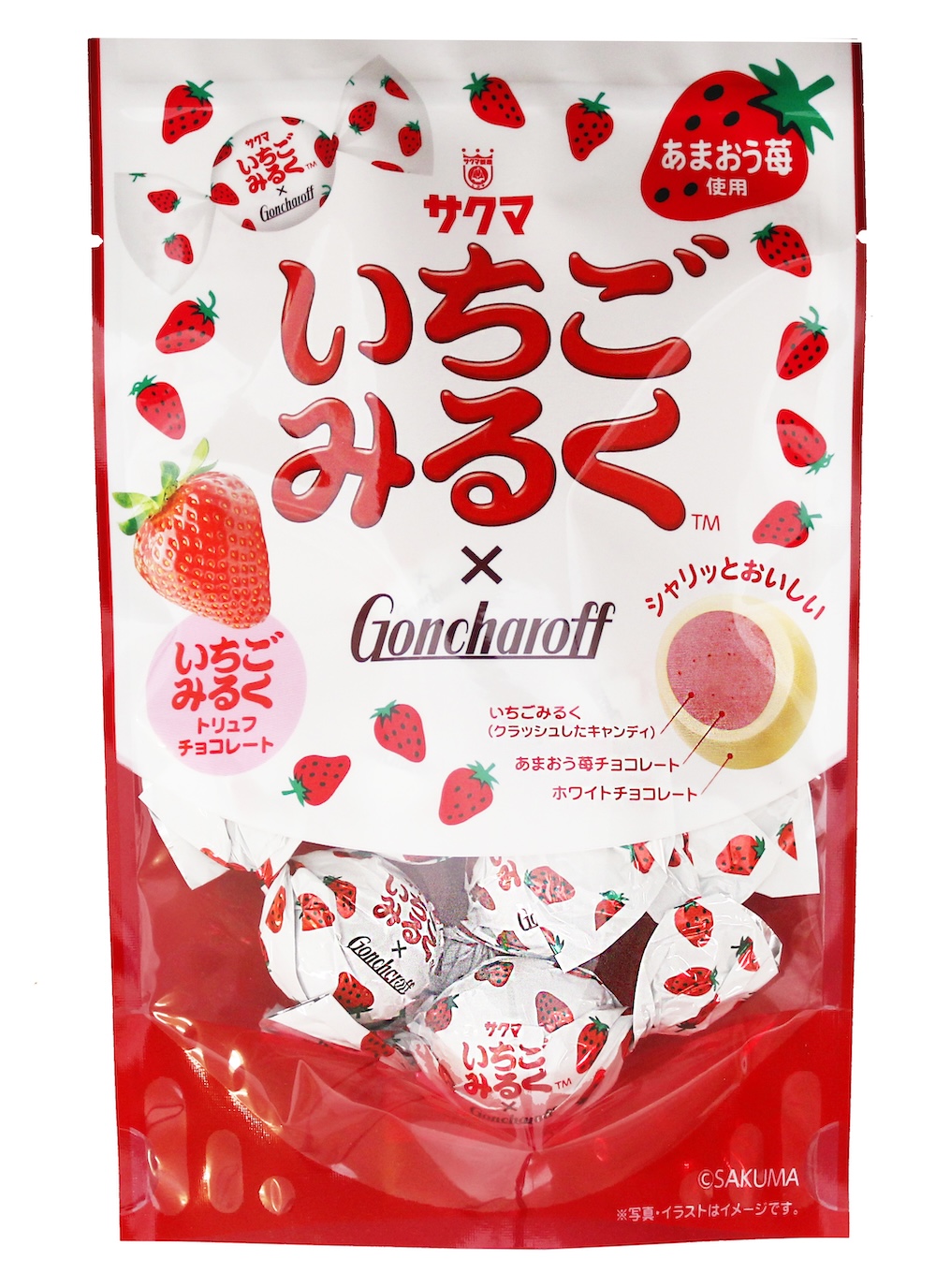 「ゴンチャロフ」の「いちごみるくトリュフチョコレート」6個入り・918円