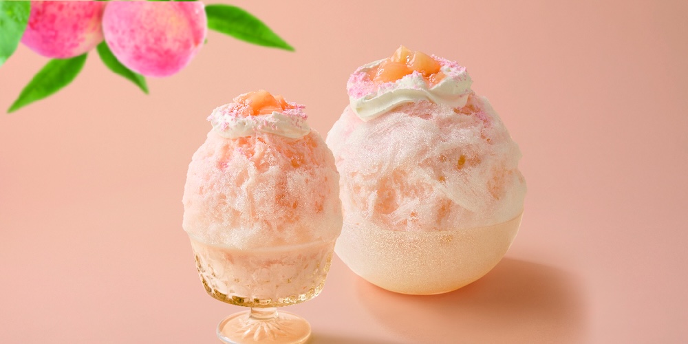 「天然水の削り氷　白桃みるく」イメージ