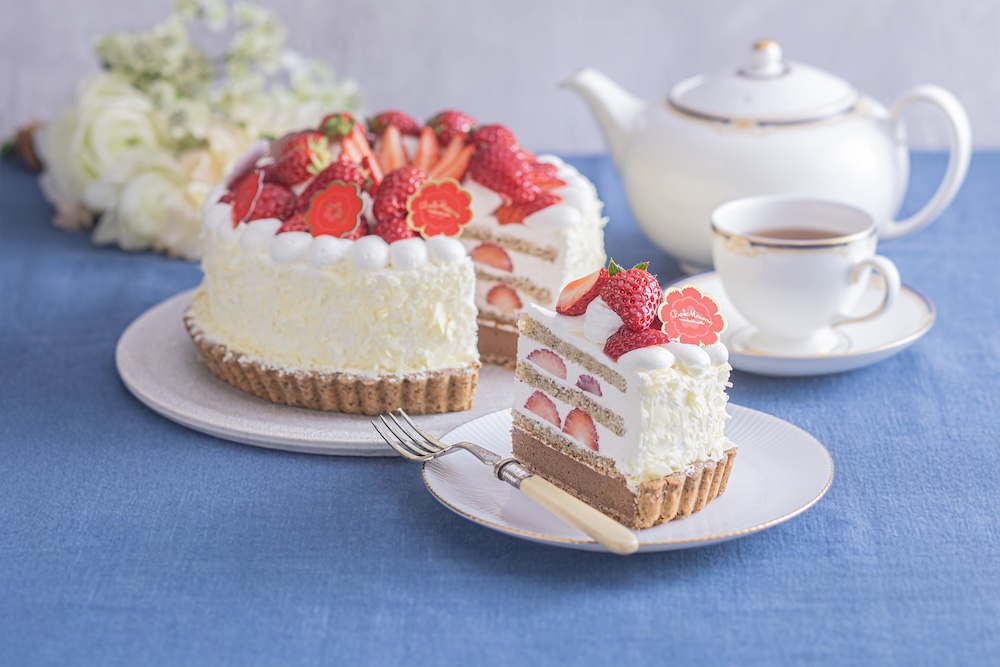 カフェ限定「いちごと紅茶のショートケーキタルト」ピース・税込み1,480円、ホール・税込み14,800円
