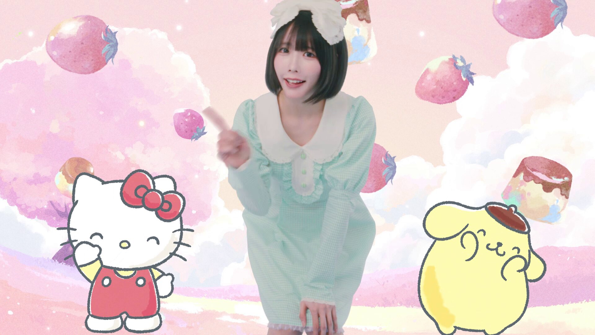 「マックに甘いの飲みにこないか キティとプリン」篇ビジュアル