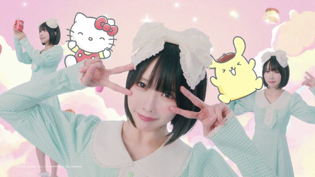 「マックに甘いの飲みにこないか キティとプリン」篇ビジュアル