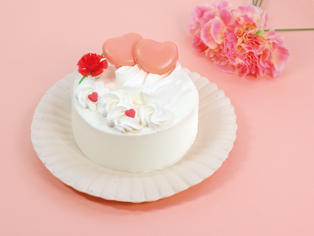 「母の日 ハートのフラワーケーキ」イメージ