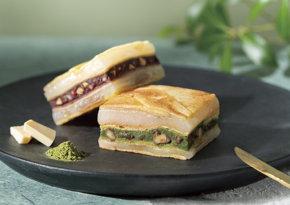 「羽二重くるみ ホワイトショコラ＆抹茶」税込み410円