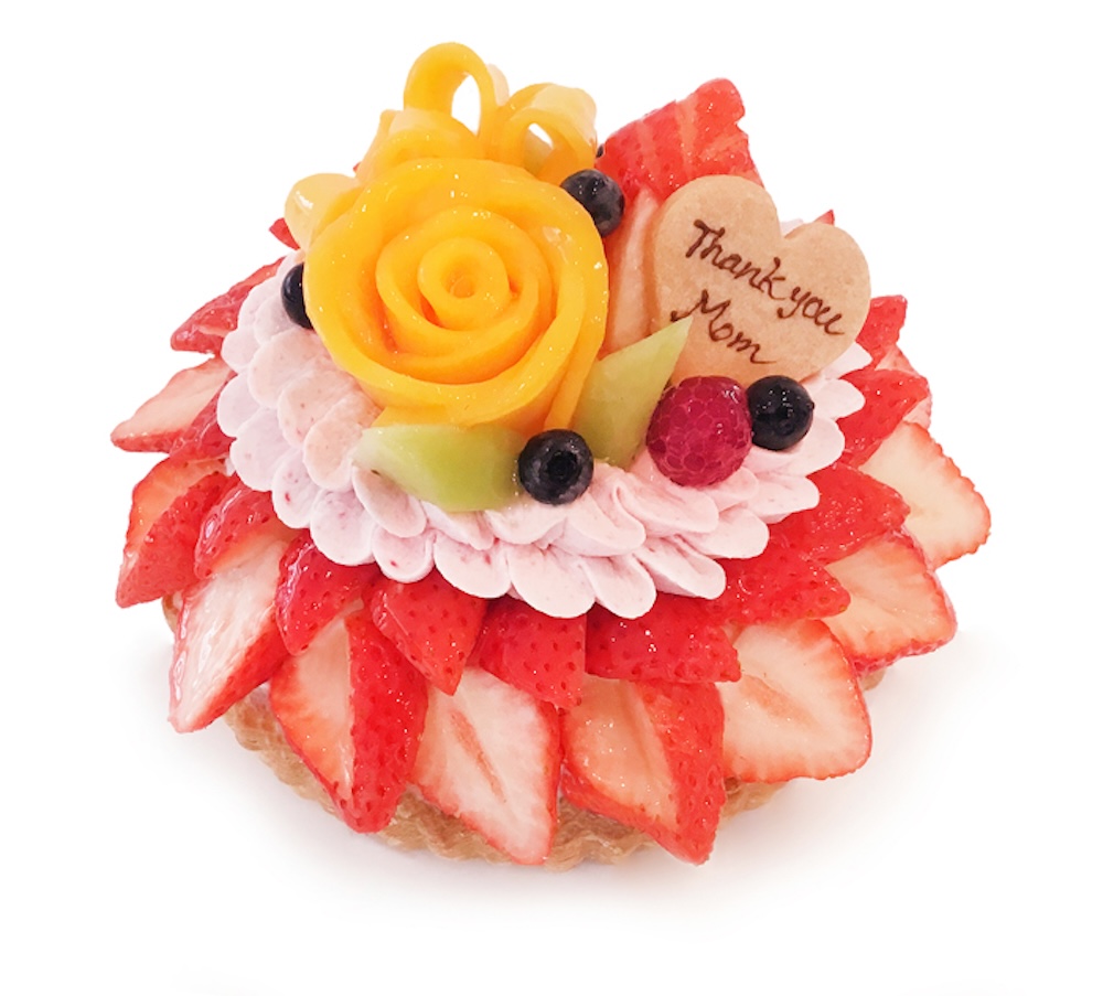 予約限定「母の日 限定ケーキ　〜マンゴーローズといちごの花束のケーキ〜」イメージ