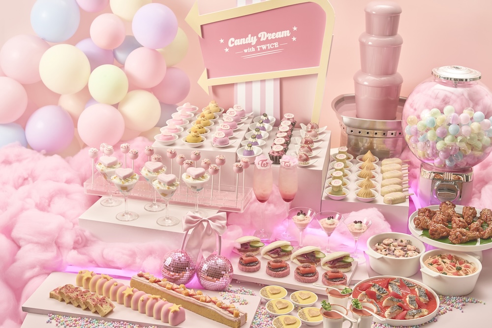 ザ・リッツ・カールトン大阪が6月25日～8月31日に展開するTWICEコラボのビュッフェスタイル「キャンディー・ドリーム」税込み7,000円〜（サービス料含む）