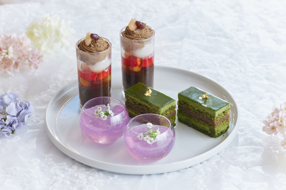「抹茶と紫陽花のアフタヌーンティ with 祇園辻利」イメージ