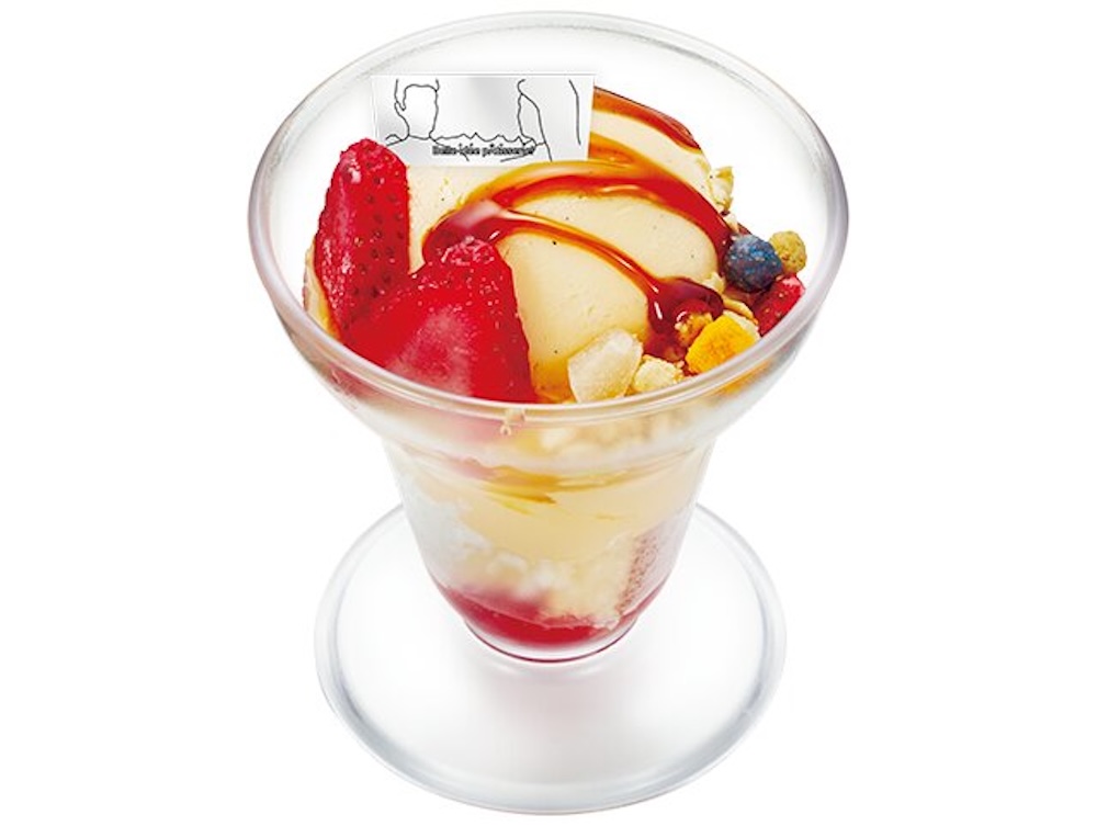 「Supervised by Takahiro KOMAI from Belle id é e pÂtisserie!　プレミアムいちごカスタードプリンパフェ」税込み490円