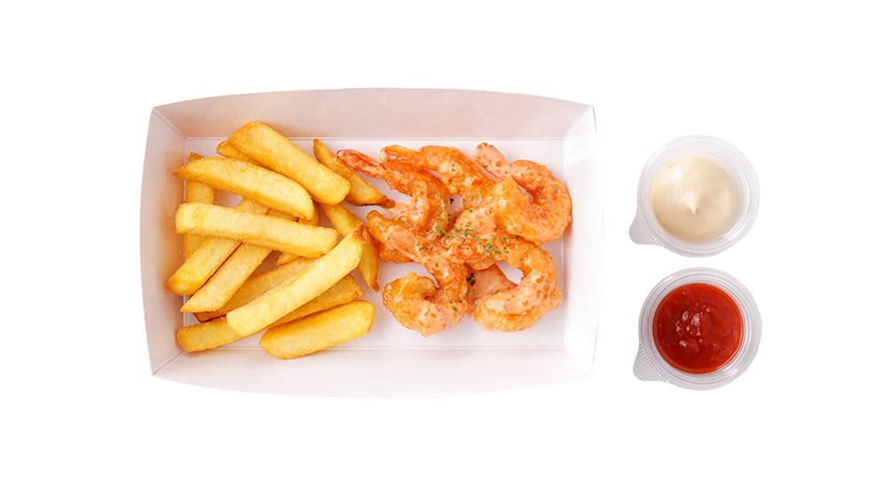 「テイクアウト オーロラシュリンプ＆ポテト」税込み1,180円